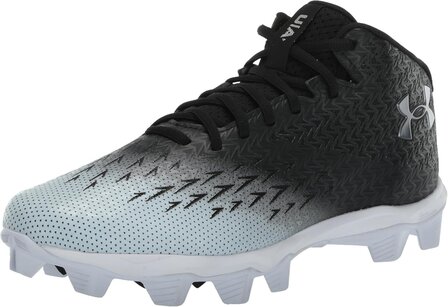 Under Armour Spotlight 4 Black High Rubber Cleats Beeball