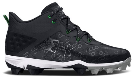 Under Armour Harper 8 Black/Green High Rubber Cleats Beeball