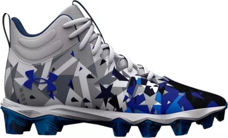 Under Armour Spotlight 3 USA (Red&amp;Blue) High Rubber Cleats Beeball