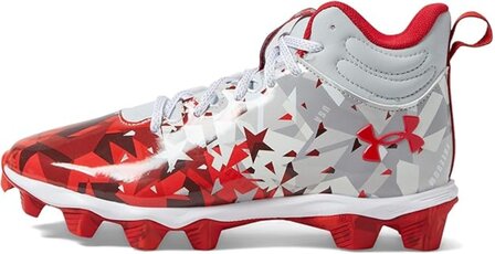 Under Armour Spotlight 3 USA (Red&amp;Blue) High Rubber Cleats Beeball