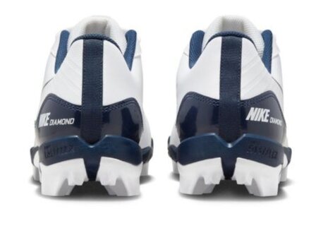 Nike Huarache 4 White/Navy Low Rubber Cleats