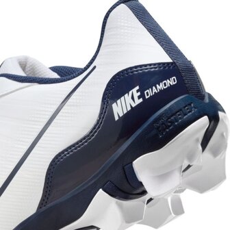 Nike Huarache 4 White/Navy Low Rubber Cleats