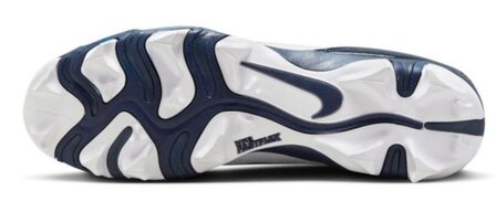 Nike Huarache 4 White/Navy Low Rubber Cleats