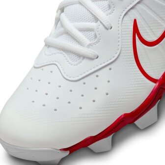 Nike Huarache 4 White/Scarlet Low Rubber Cleats Beeball