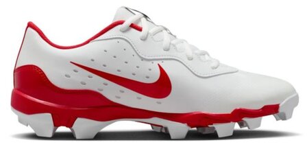 Nike Huarache 4 White/Scarlet Low Rubber Cleats Beeball