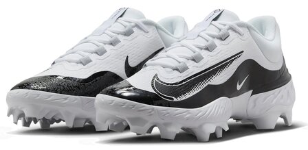 Nike Huarache Elite 4 White/Black Low Rubber Cleats