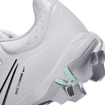 Nike Hyperdiamond 4 White Rubber Cleats