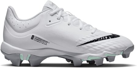 Nike Hyperdiamond 4 White Rubber Cleats