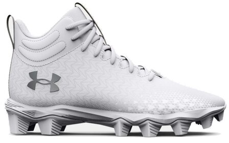 Under Armour Spotlight 3 White High Rubber Cleats