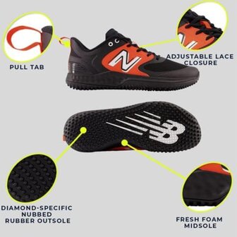 New Balance T3000BK6 Black Turf Shoes