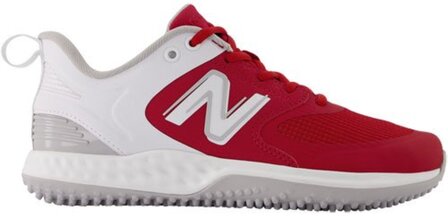 New Balance STVELOR3 Scarlet/White Turf Shoes