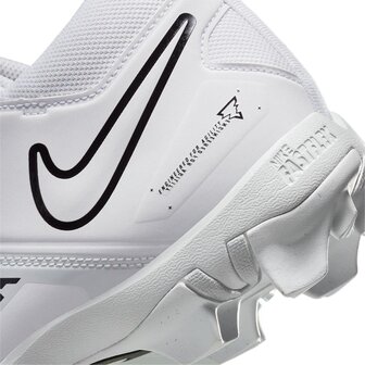 Nike Menace 3 White High Rubber Cleats Beeball