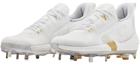 Under Armour Harper 6 White Metal Cleats