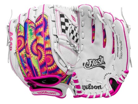 Wilson A440 11.5&quot; Youth Infield Glove White/Pink/Tie-Dye RHT