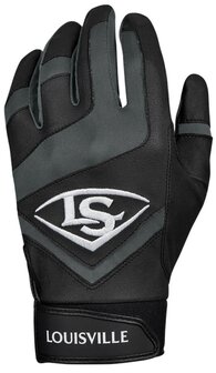 LS GENUINE BL - Louisville Slugger Genuine Batting Gloves BLACK YS T/M XXL