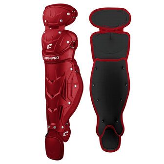 Champro Optimus MVP Double Knee Leg Guard Adult 16.5&quot; Scarlet