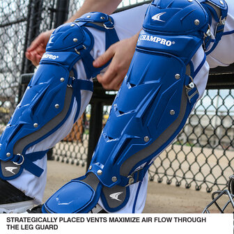 Champro Optimus Pro Leg Guard Adult 16.5&quot; Royal