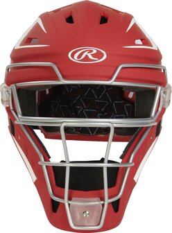 Rawlings Velo 2.0 Catchers Helmet Senior/Adult Scarlet