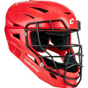 Champro Cannon Catcher Helmet Medium/Youth Scarlet