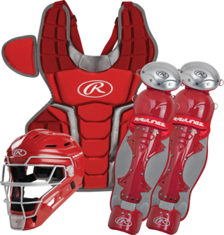 Rawlings Renegade Catcher Set Adult Scarlet