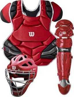 Wilson C1K Catcher Set Adult Scarlet