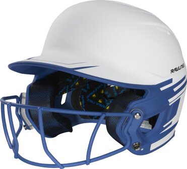 Rawlings Mach Ice Softball Batting Helmet Senior White/Royal