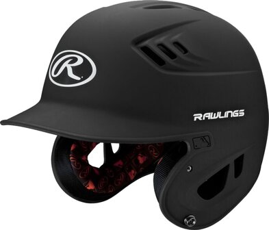 Rawlings R16/Velo Matte Batting Helmet Black