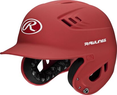 Rawlings R16/Velo Matte Batting Helmet Scarlet