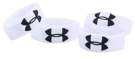 Under Armour 1&quot; Wristbands 4-Pack White