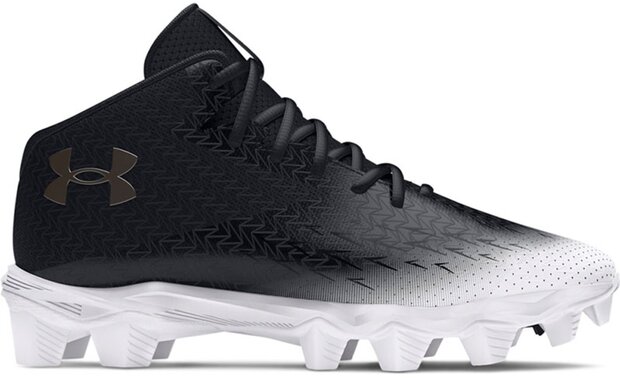 Under Armour Spotlight 4 Black High Rubber Cleats Beeball