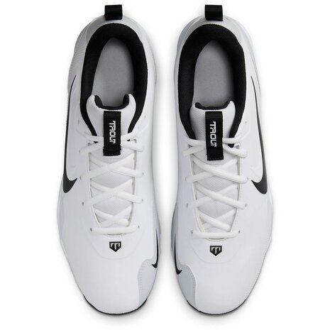 Nike Trout 9 White Low Rubber Cleats Beeball