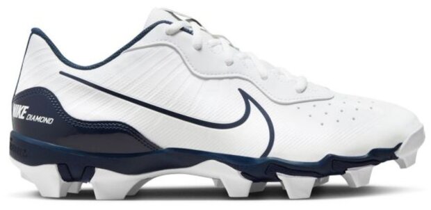 Nike Huarache 4 White/Navy Low Rubber Cleats