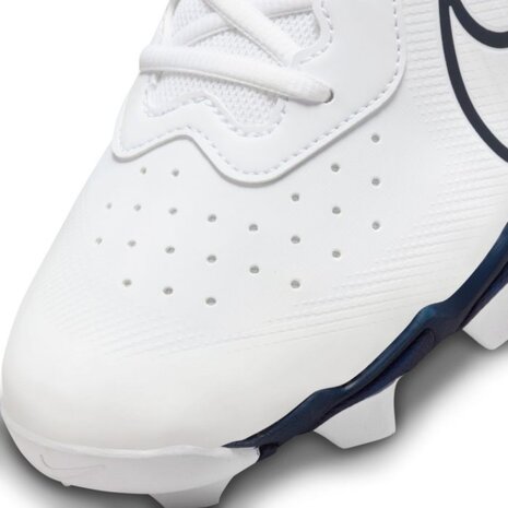 Nike Huarache 4 White/Navy Low Rubber Cleats Beeball