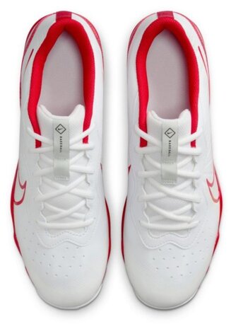 Nike Huarache 4 White/Scarlet Low Rubber Cleats Beeball