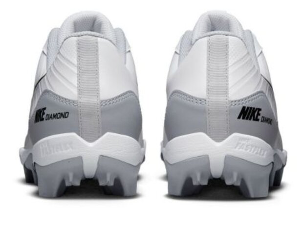 Nike Huarache 4 White/Grey Low Rubber Cleats