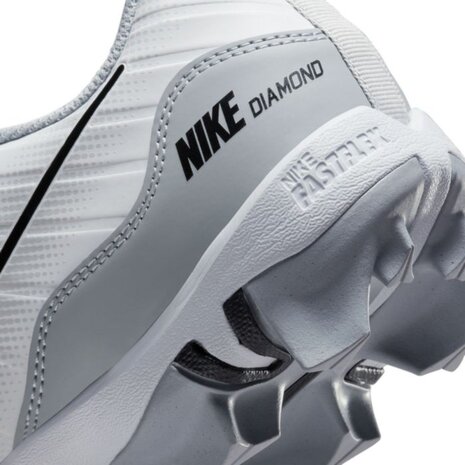 Nike Huarache 4 White/Grey Low Rubber Cleats