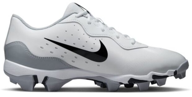 Nike Huarache 4 White/Grey Low Rubber Cleats