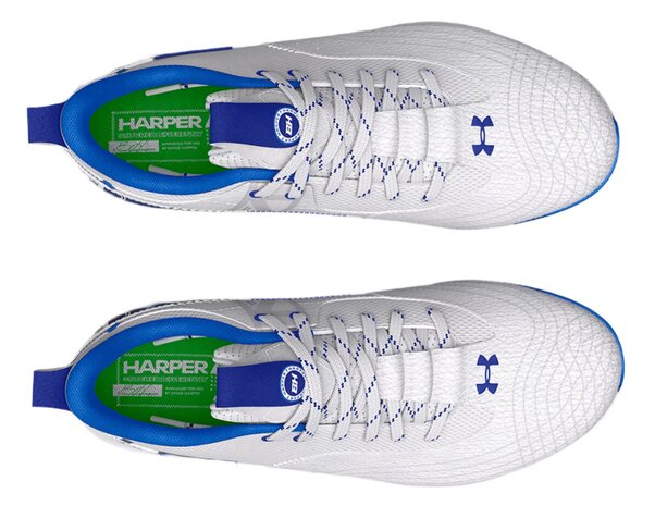 Under Armour Harper 7 White/Royal Low Rubber Cleats