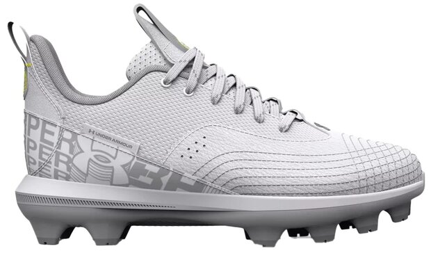 Under Armour Harper 7 White Low Rubber Cleats Beeball