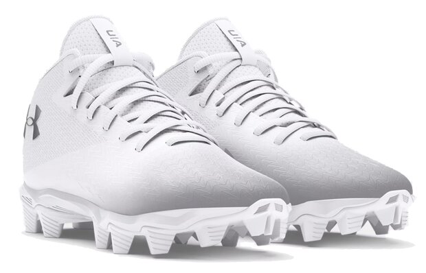 Under Armour Spotlight 4 White High Rubber Cleats