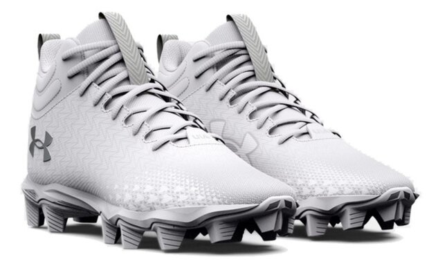 Under Armour Spotlight 3 White High Rubber Cleats