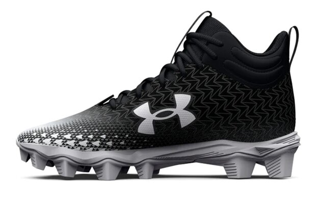 Under Armour Spotlight 3 Black High Rubber Cleats Beeball