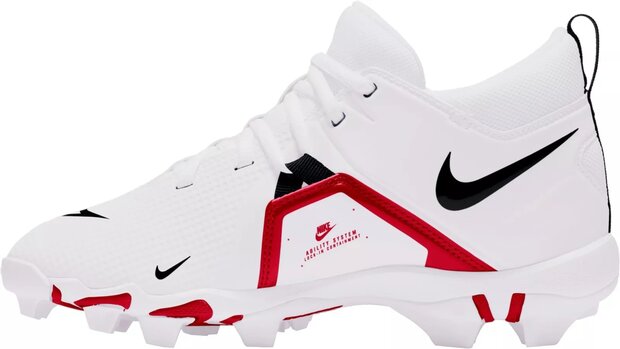 Nike Menace 3 White/Scarlet High Rubber Cleats