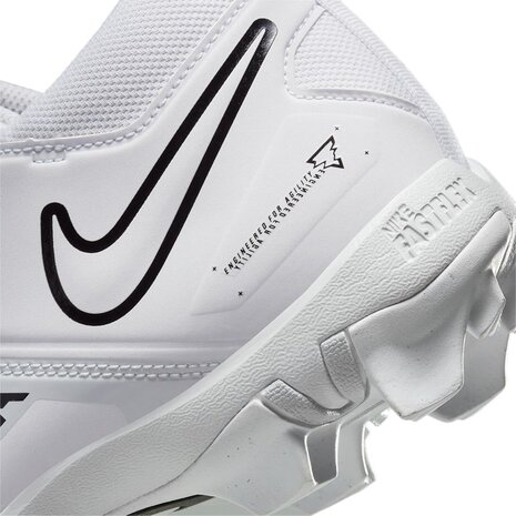 Nike Menace 3 White High Rubber Cleats Beeball