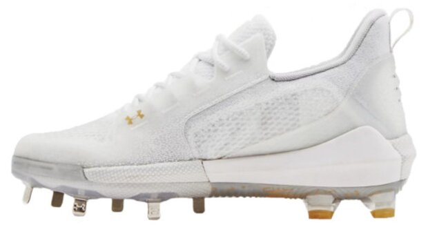 Under Armour Harper 6 White Metal Cleats