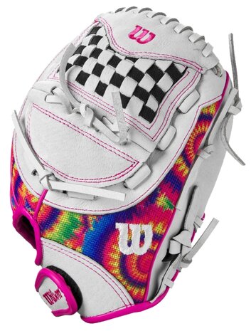 Wilson A440 11.5" Youth Infield Glove White/Pink/Tie-Dye RHT