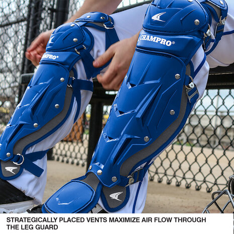 Champro Optimus Pro Leg Guard Adult 16.5" Royal