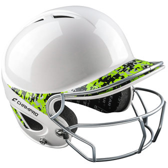 H4S - Champro Two-Tone GEM Gloss Performance Batting Helmet with Facemask