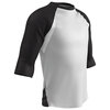 BS24 - Polyester 3/4 Sleeve Undershirt Black