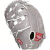 Rawlings R9 Softball 12.5&quot; First Base Glove Gray/White LHT